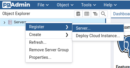 pgadmin-register-server
