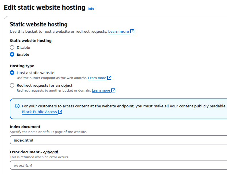 aws-s3-static-hosting